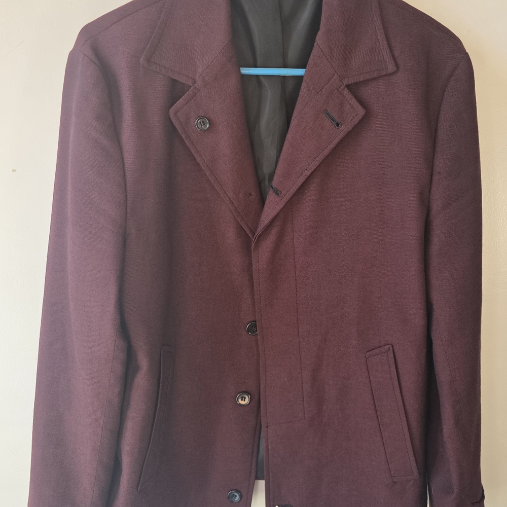 Vintage Made in Italy Burgundy Jacket David Hamilton Kampione Size 40R S /M Wine